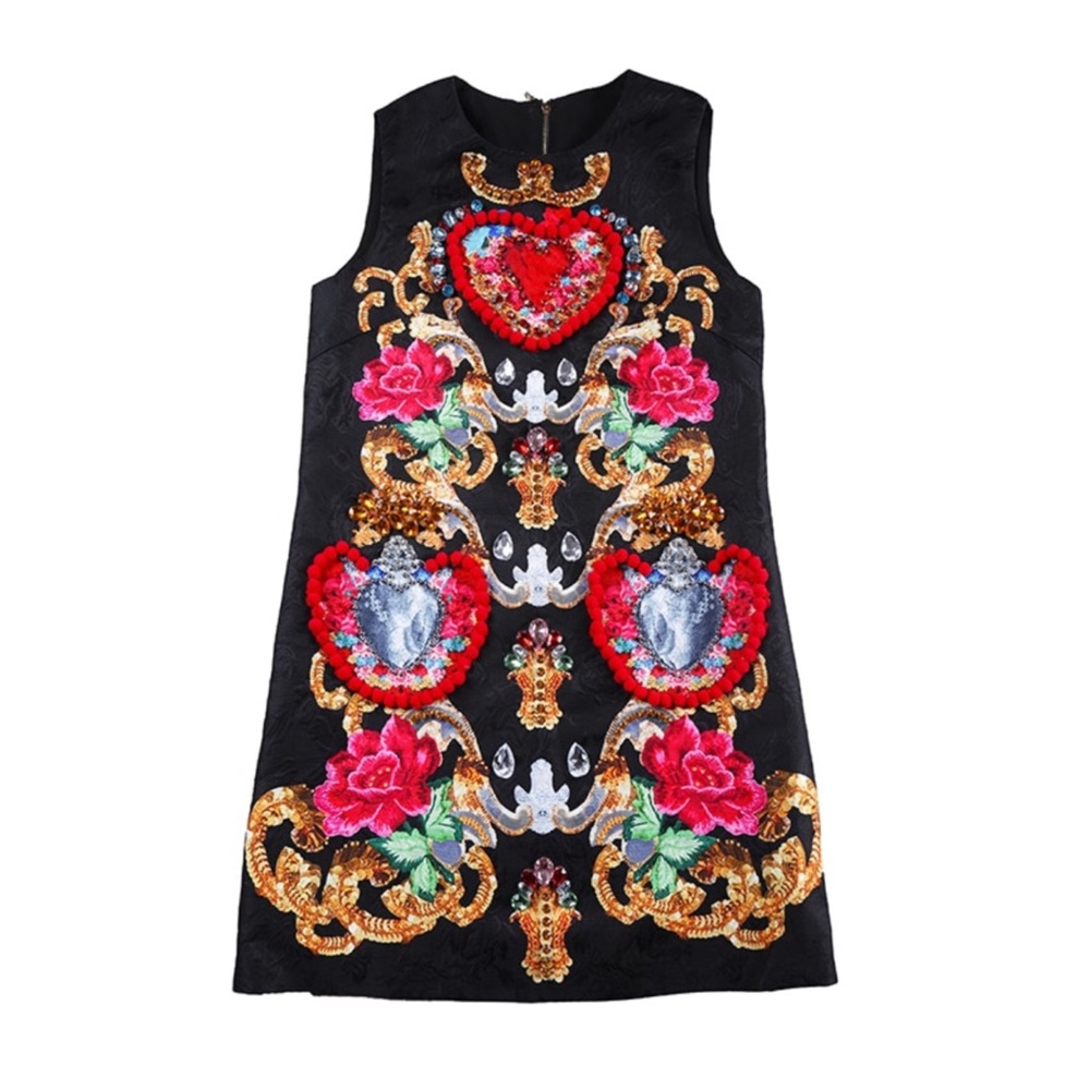 The SHAELIA Jeweled Brocade Dress - Picture 5 of 8